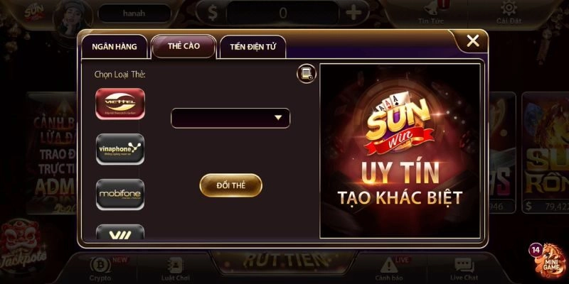 Rút Tiền Sunwin: Hướng Dẫn Các Hình Thức, Thời Gian & Hạn Mức 3 Hướng dẫn rút tiền Sunwin bằng thẻ cào điện thoại chi tiết từng bước