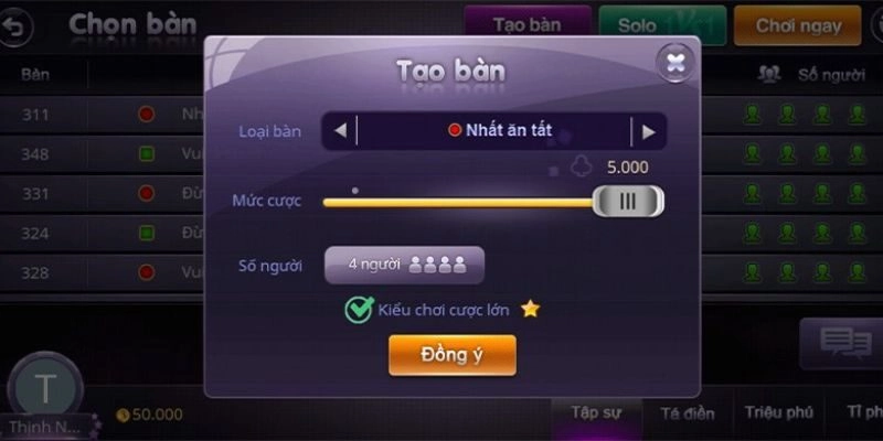 Game bài Tiến lên hỗ trợ từ hai đến bốn người 